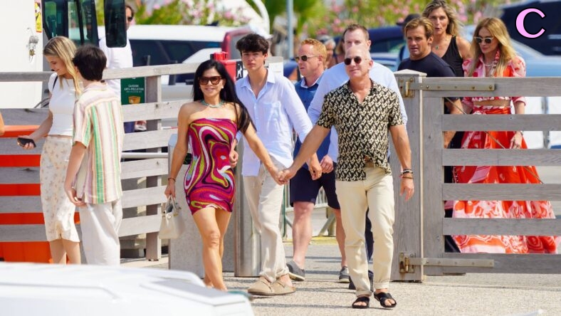 Jeff Bezos and Lauren Sanchez take a walk hand in hand while on vacation in St-Tropez. 17 Jun 2023 Pictured: Jeff Bezos and Lauren Sanchez. Photo credit: EliotPress / ELIOTPRESS / MEGA TheMegaAgency.com +1 888 505 6342 (Mega Agency TagID: MEGA996457_001.jpg) [Photo via Mega Agency]